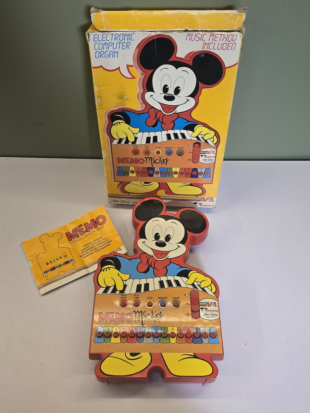 Vintage Disney Bontempi "Memo Mickey" Electronic Computer Organ – Tested & Fully
